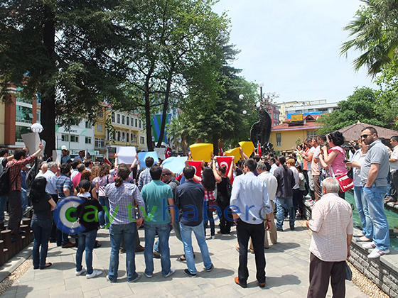 Rize'de Taksim Eylemlerine Destek