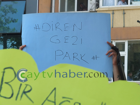 Rize'de Taksim Eylemlerine Destek