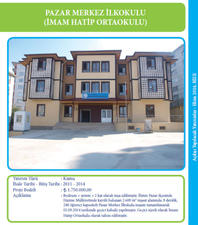 Rize`de Açılışı Yapılacak Projeler ve Detayları 2