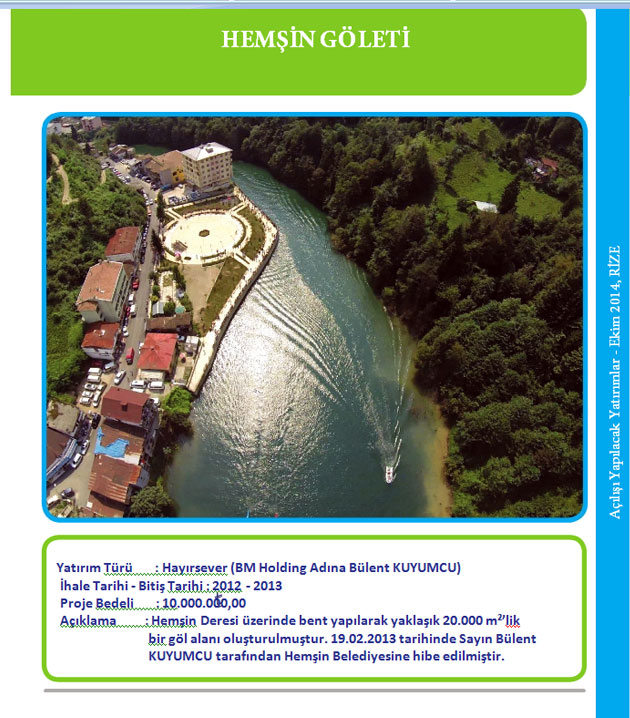 Rize`de Açılışı Yapılacak Projeler ve Detayları 7