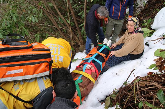 Rize'de otomobil uçuruma yuvarlandı: 5 yaralı 6