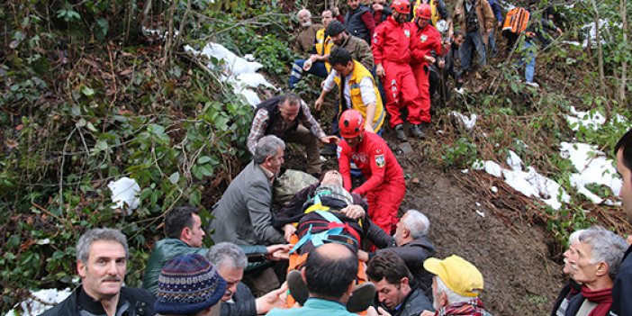Rize'de otomobil uçuruma yuvarlandı: 5 yaralı