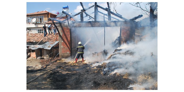 Samsun'da Korkutan yangın
