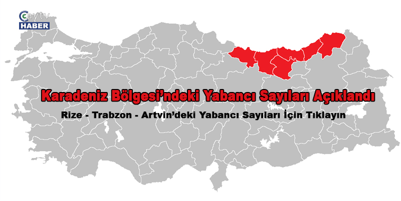 İÇİŞLERİ BAKANLIĞI GÖÇ İDARESİ BAŞKANLIĞI'NIN AÇIKLADIĞI RAKAMLARA GÖRE KARADENİZ BÖLGESİ’NDEKİ YABANCI SAYILARINI AÇIKLADI. RİZE'DE BİN 279 , TRABZON'DA 3 BİN 332 , ARTVİN'DE 63 KİŞİ BULUNUYOR