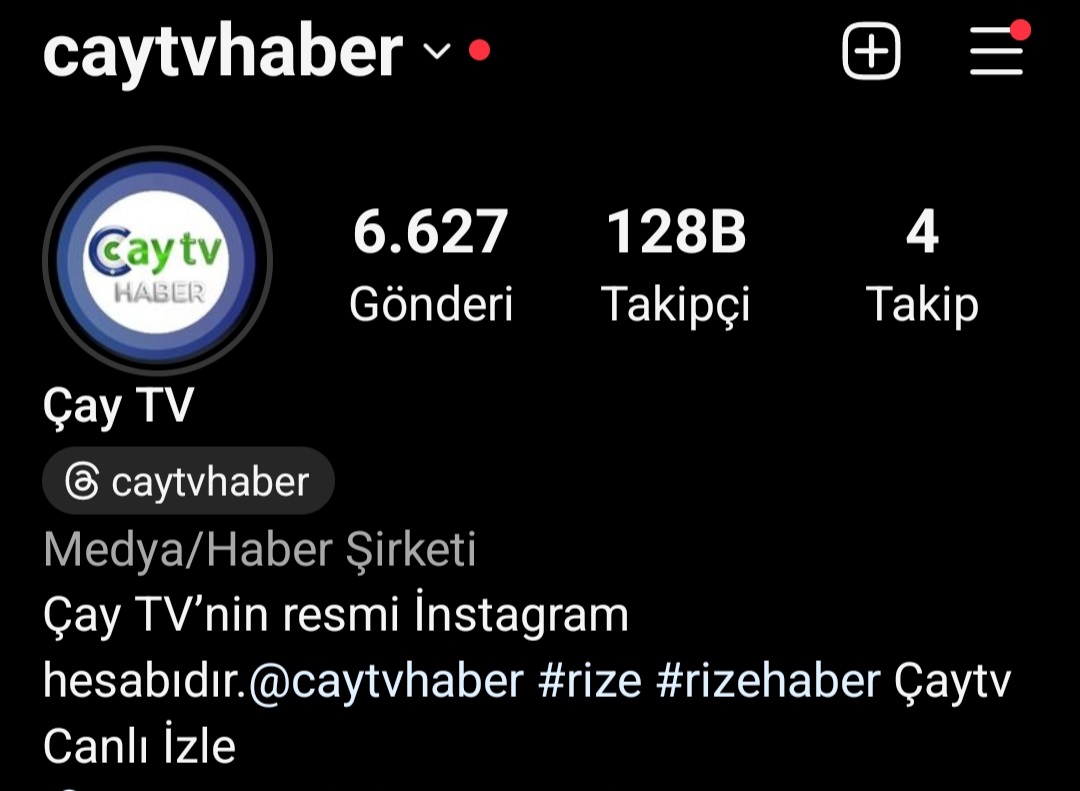 ÇAYTVHABER İNSTAGRAM SAYFASI TAKİPLERİNİZ VE DESTEĞİNİZLE BÜYÜMEYE DEVAM EDİYOR. HABERLERİNİZİ VE EKSİK GÖRDÜĞÜNÜZ HERŞEYİ GÖNDERİN YAYINLAYALIM