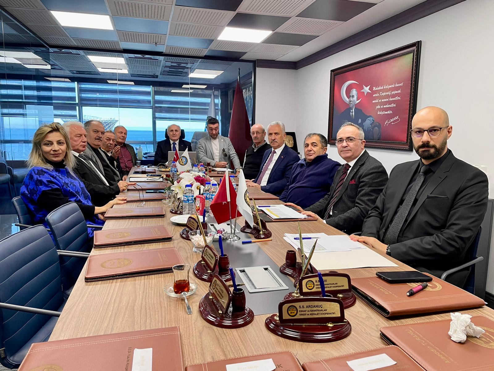 Rize 24. Bölge Esnaf ve Sanatkarlar Kooperatifleri Birliği 2024 Yılı İlk Toplantısını Gerçekleştirdi