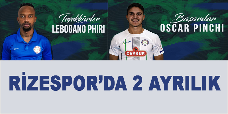 Çaykur Rizespor'da İki Ayrılık