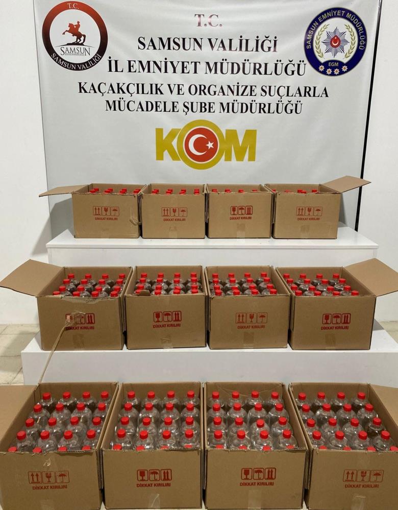 Samsun’da 240 Litre Etil Alkol Ele Geçirildi