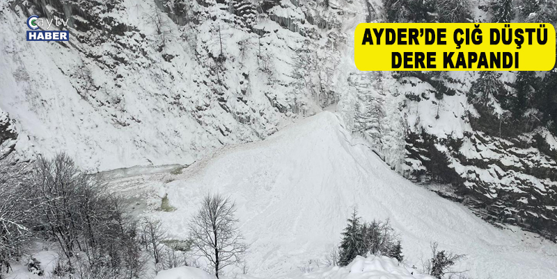 Rize Çamlıhemşin'de Gelintülü Şelalesi Bölgesinde Çığ Düştü: Dere Akışı Durdu