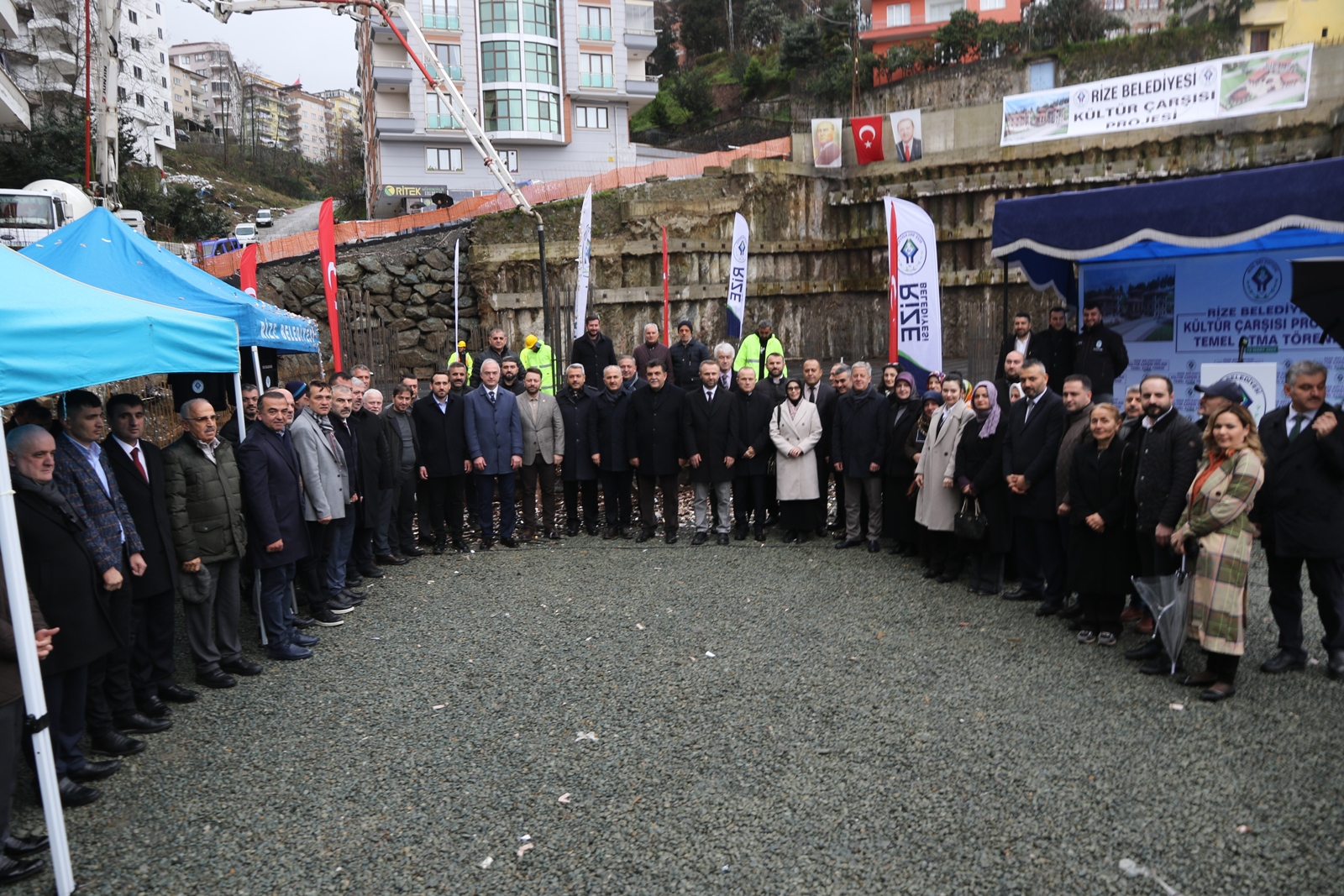 Rize Kültür Çarşısı Projesi’nin Temeli Düzenlenen Törenle Atıldı