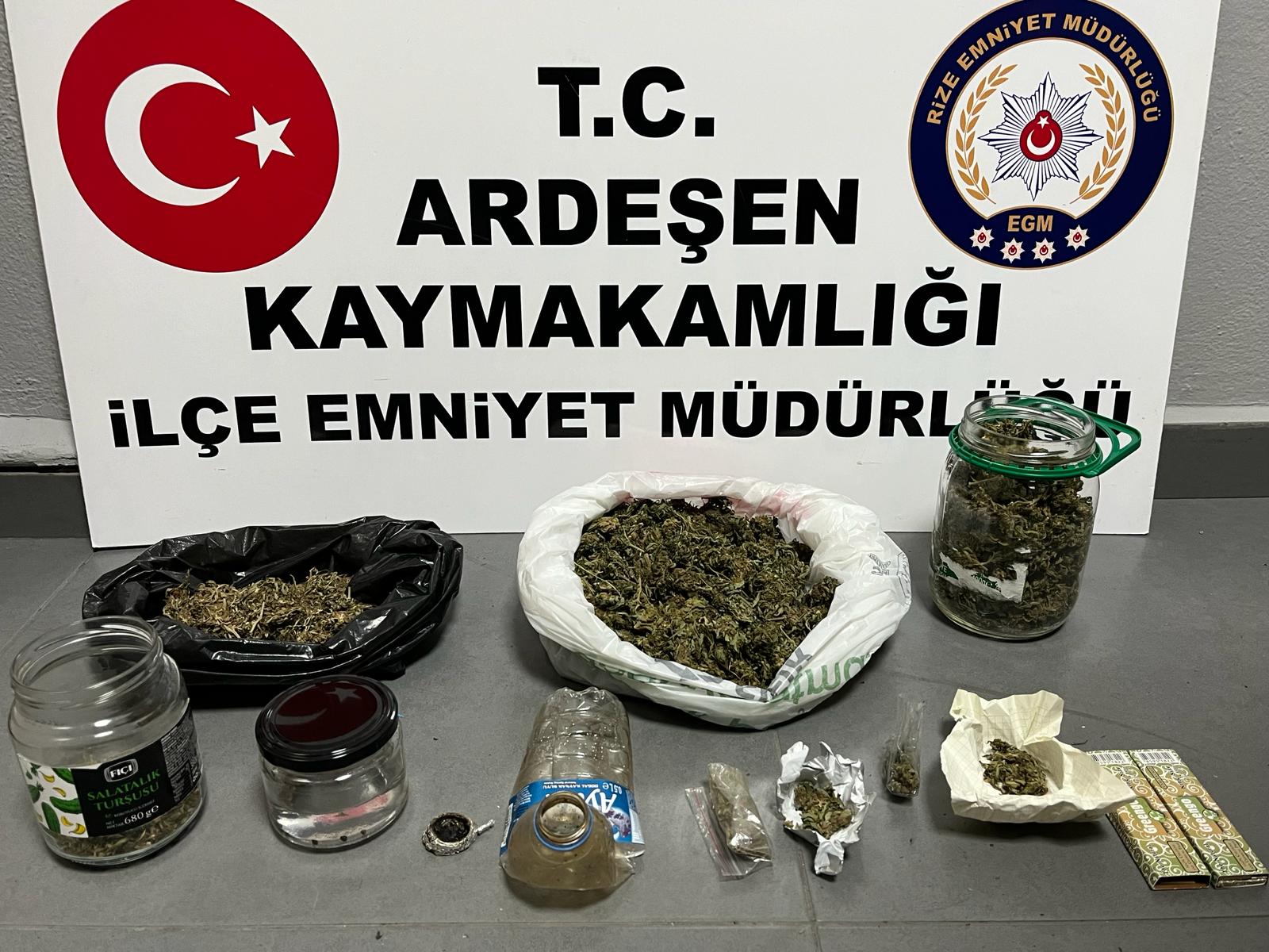 Rize emniyet müdürlüğünden uyuşturucu satıcılarına geçit yok