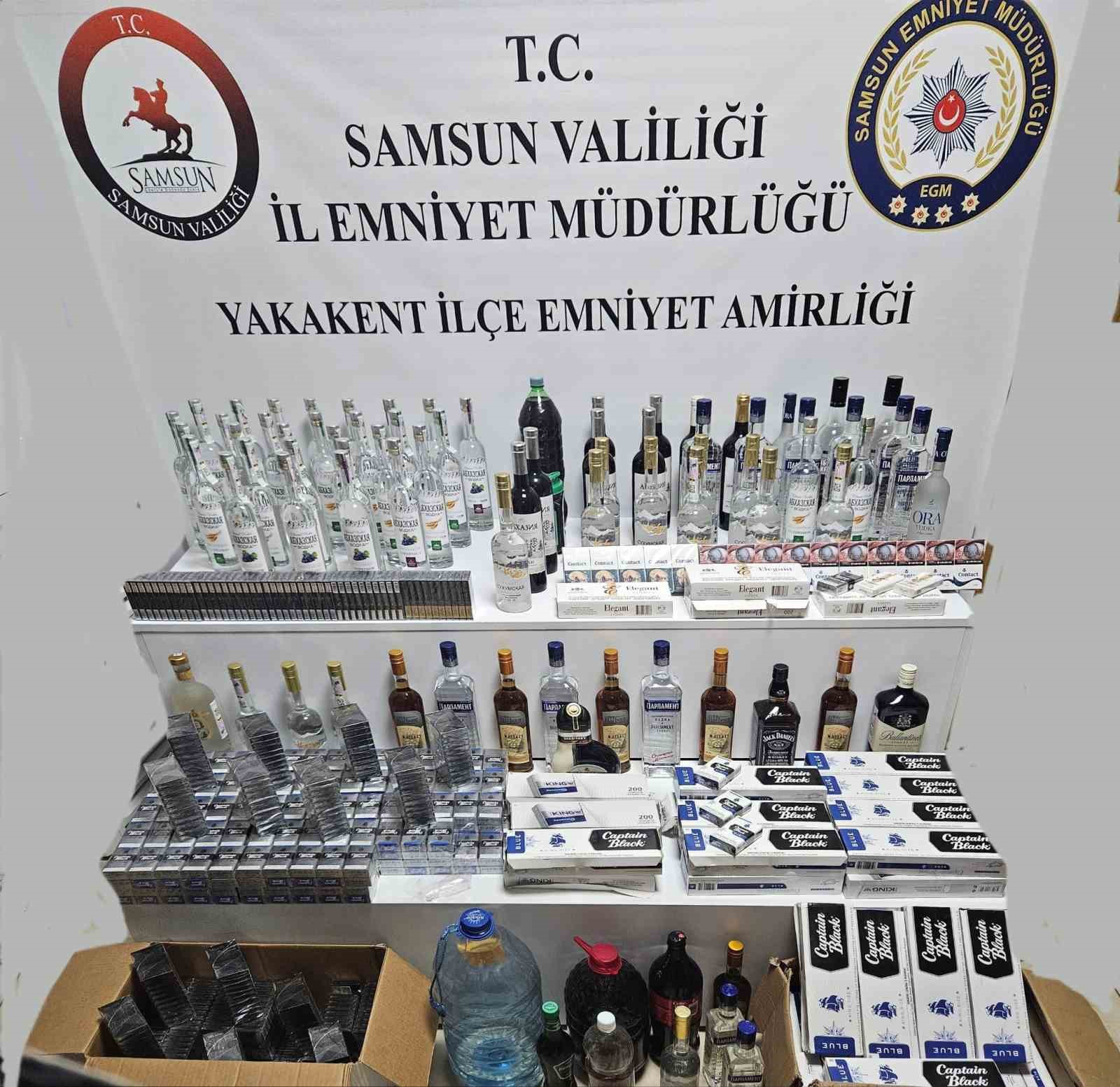 Samsun’da gemiyle kaçak içki ve sigara getiren kişilere suçustü