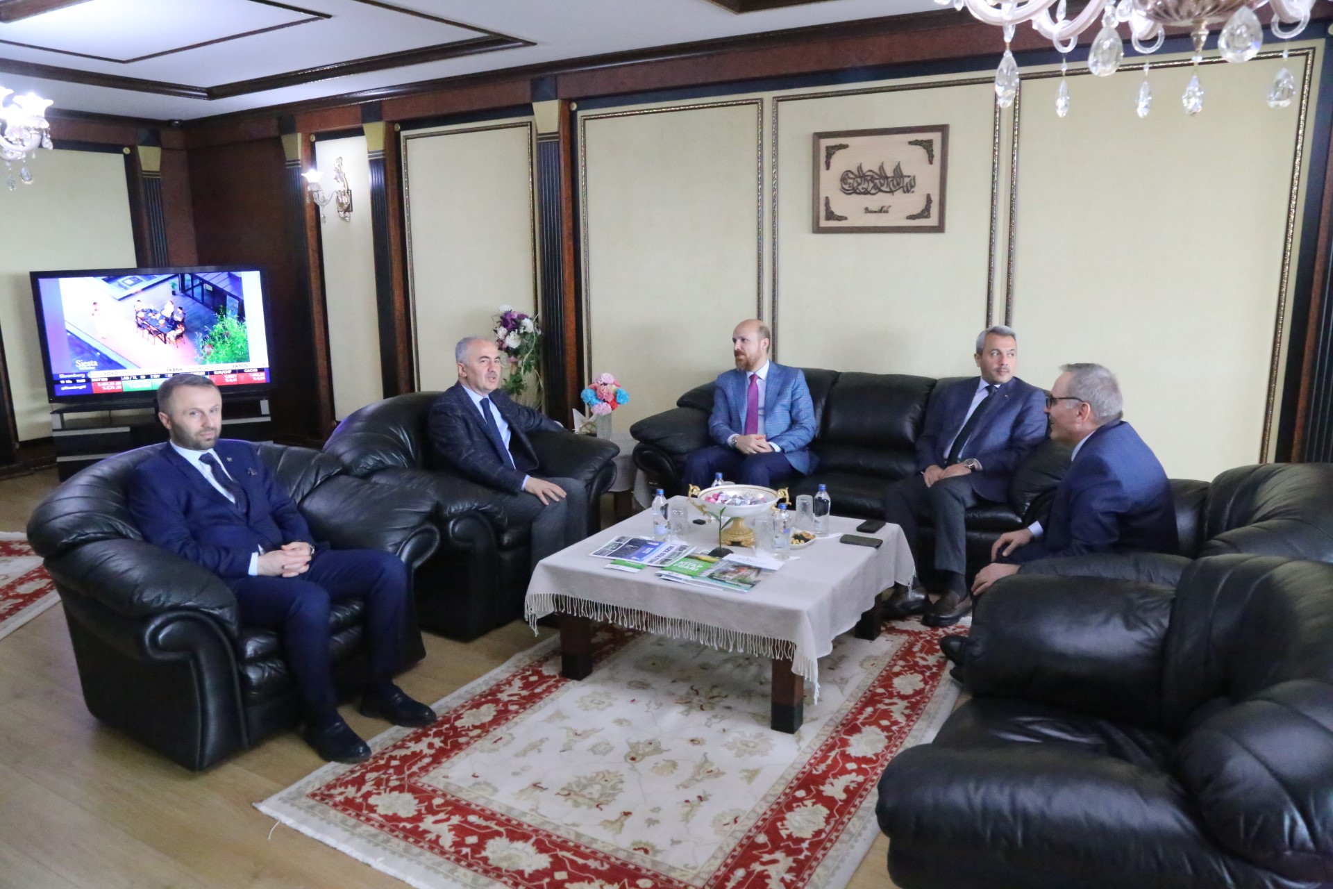 BİLAL ERDOĞAN'DAN BAŞKAN METİN'E HAYIRLI OLSUN ZİYARETİ