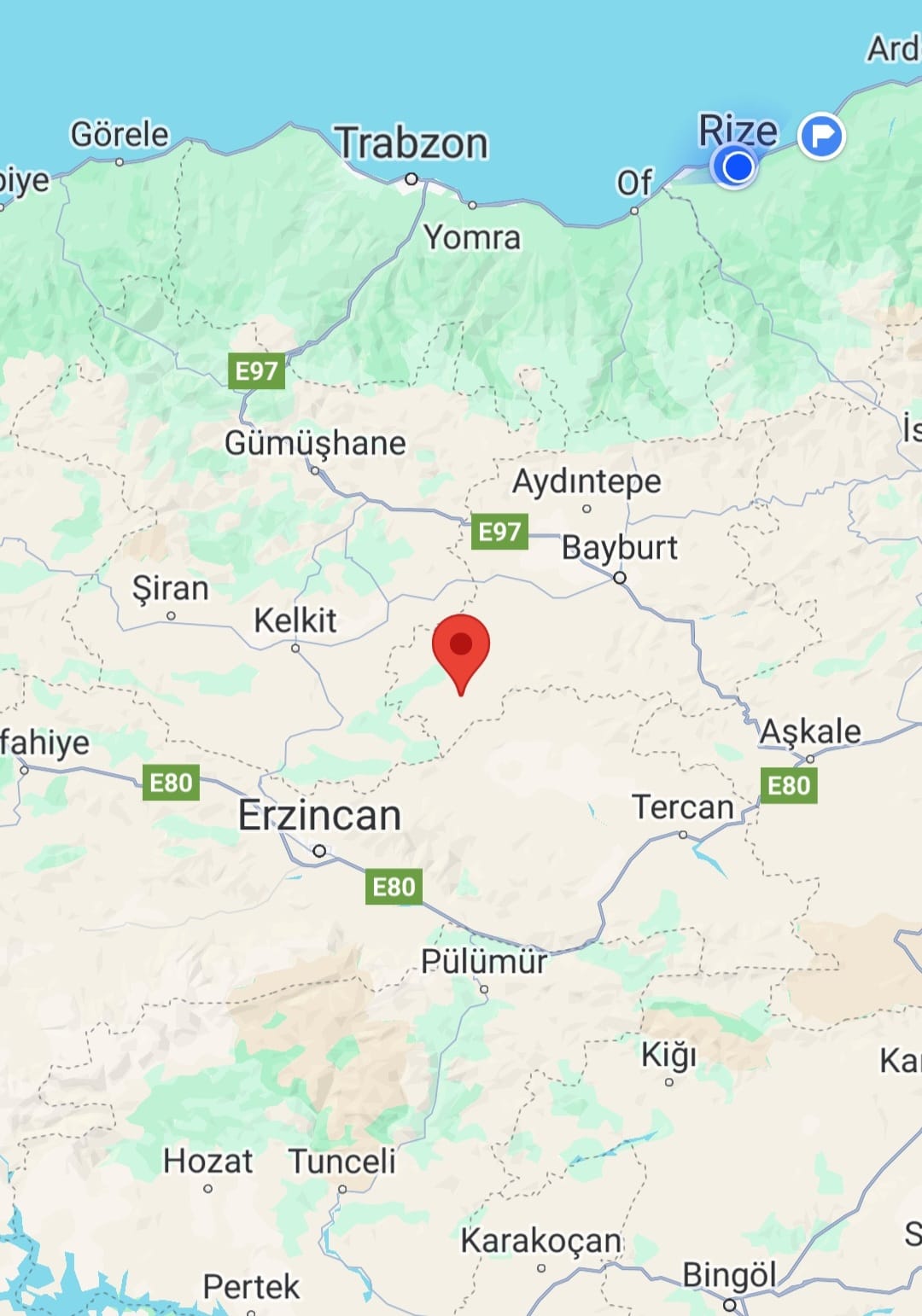 Bayburt'ta 3.2 şiddetinde Deprem