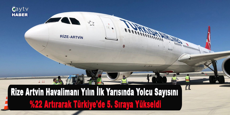 Rize Artvin Havalimanı Yılın İlk Yarısında Yolcu Sayısını %22 Artırarak Türkiye'de 5. Sıraya Yükseldi