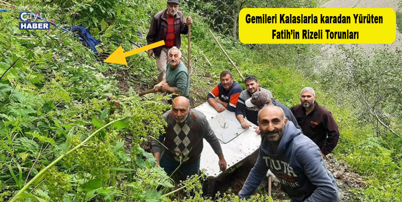 Rizelilerden Örnek Dayanışma: 300 Kilogramlık Su Deposu İnsan Gücüyle Taşındı