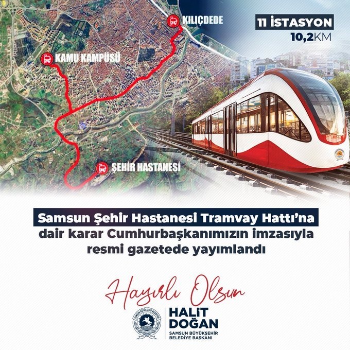 Samsun’un Yeni Tramvay Hattını Bakanlık Yapacak, Bakın Nereyi ?