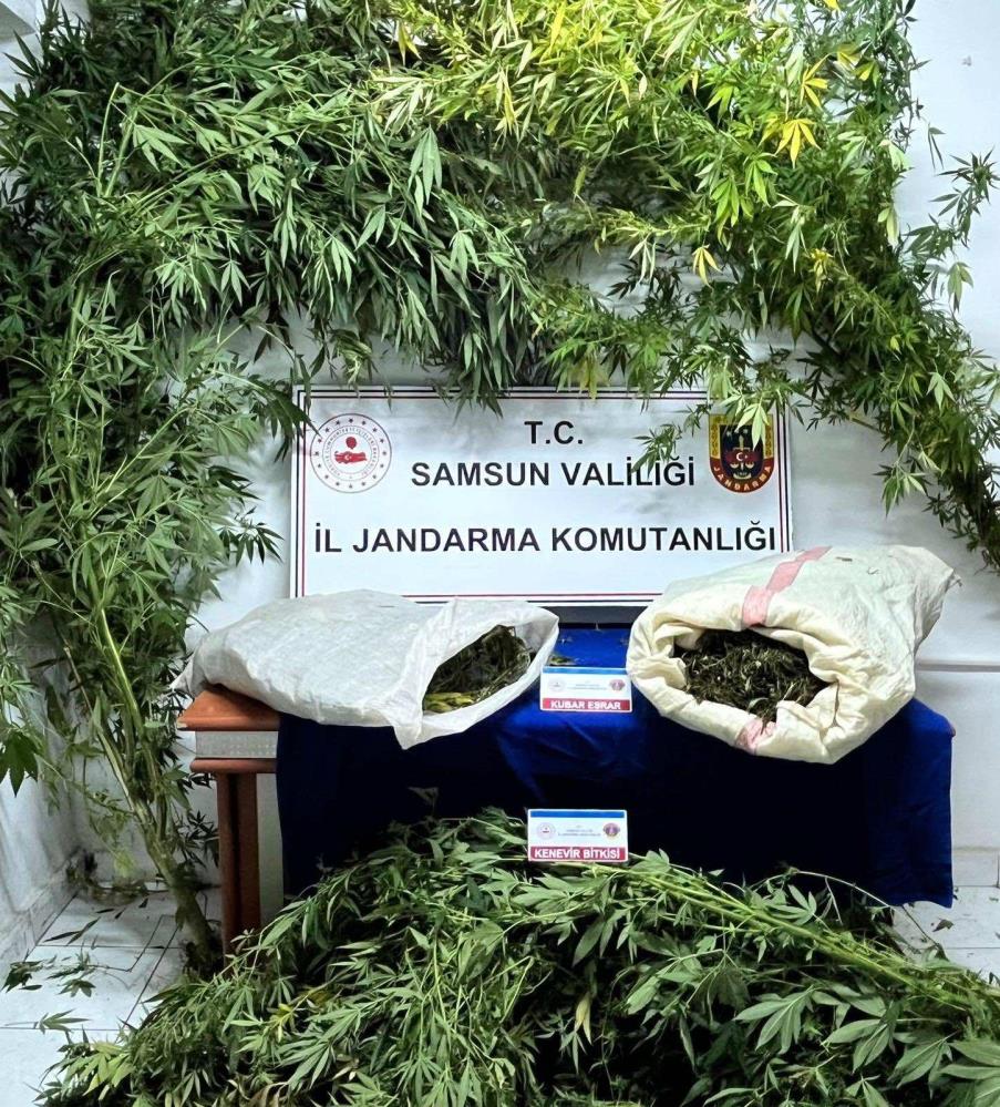 Samsun’da Jandarma 8 Kilo Kubar Esrar Ele Geçirdi