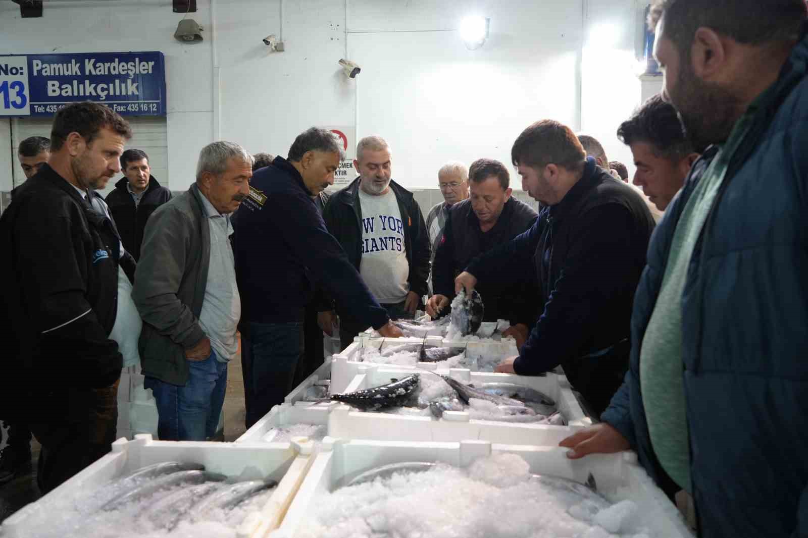 Samsun'da Balık Mezadında Kasalar Dolusu Palamut Kapış Kapış Satıldı