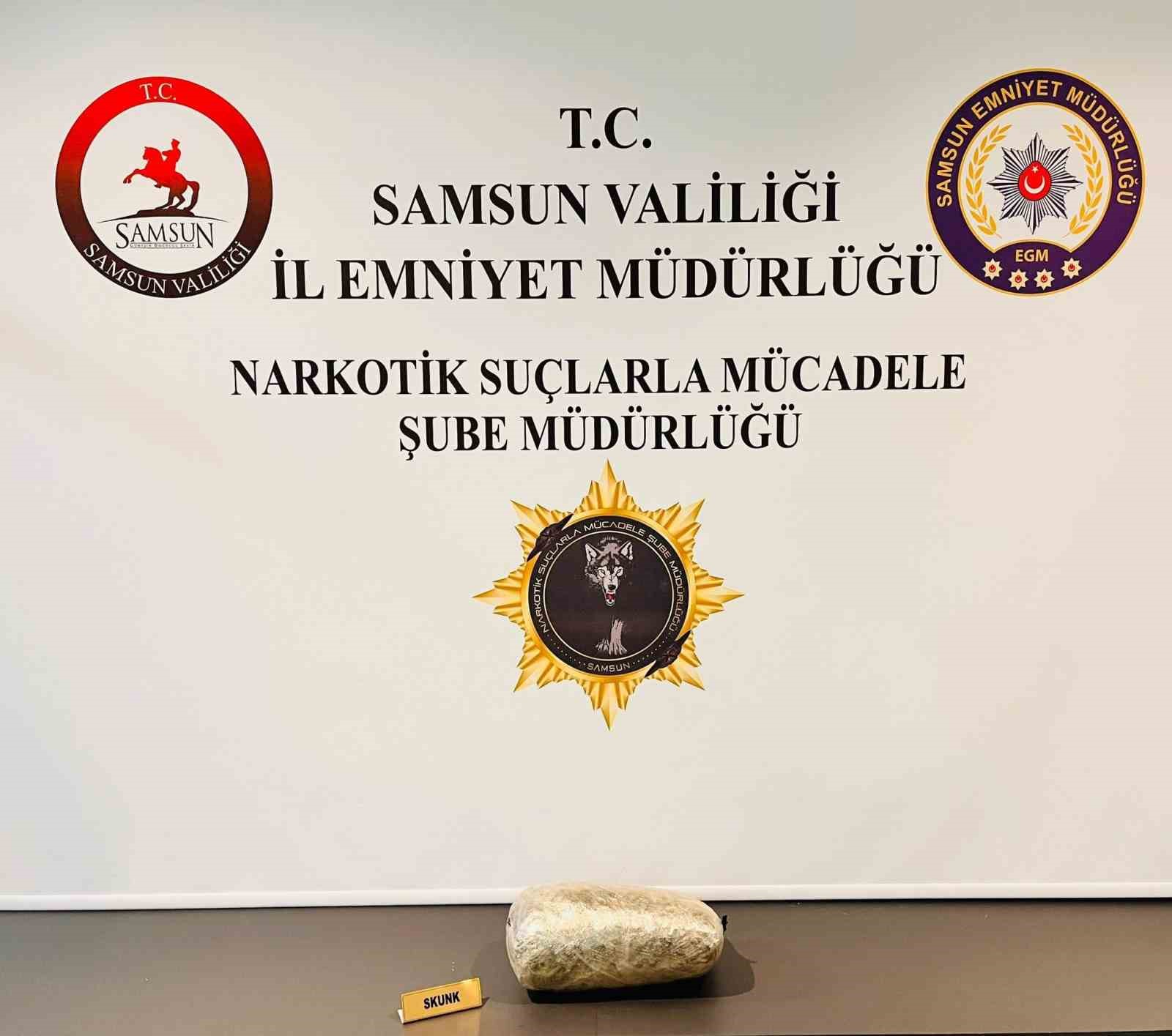 Samsun’da 1 Kilo Skunk İle Yakalanan Şahsa Gözaltı