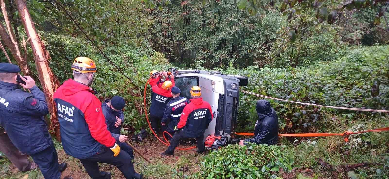 Rize'de feci kaza ucuz atlatıldı