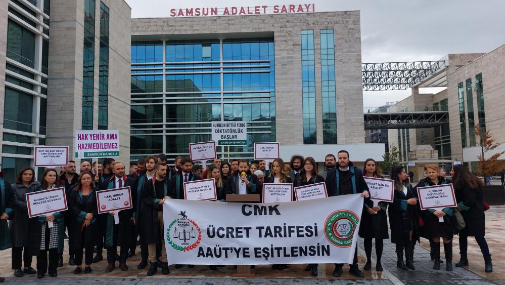 Samsun'da Avukatlar Cmk Ücretlerinin Avukatlık Asgari Ücret Tarifesine Yükseltilmesini İstedi