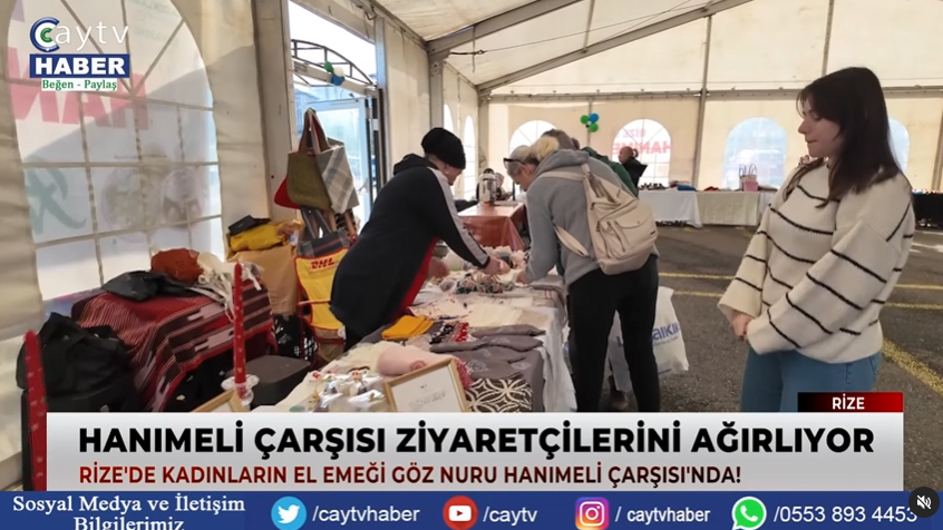 Rize’de Hanımeli Çarşısı Kadınların El Emeğini Ziyaretçilerle Buluşturuyor