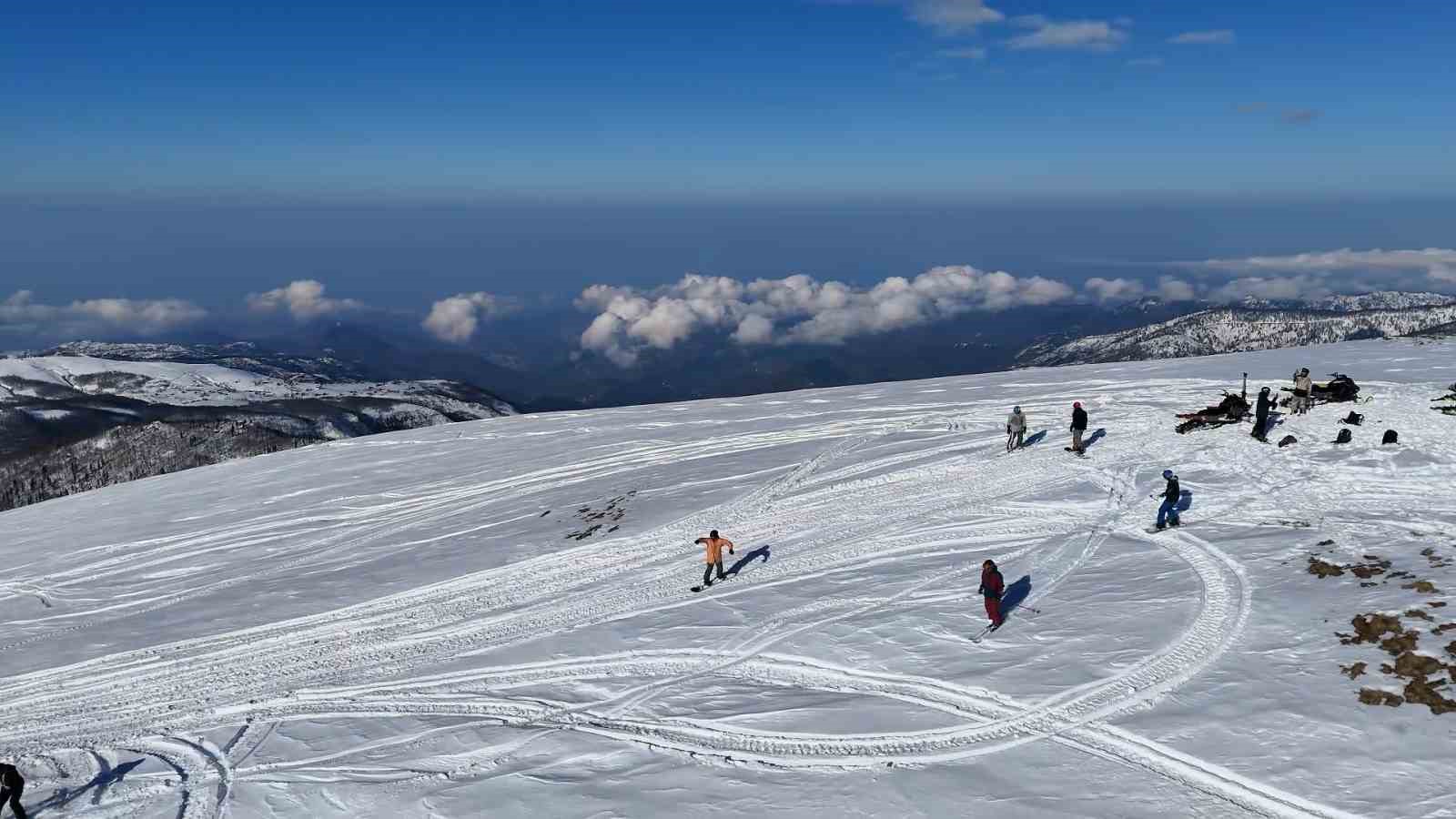 Kar Kalitesiyle Zirvede: Handüzü Yaylası Snowboard Tutkunlarının Gözdesi Oldu