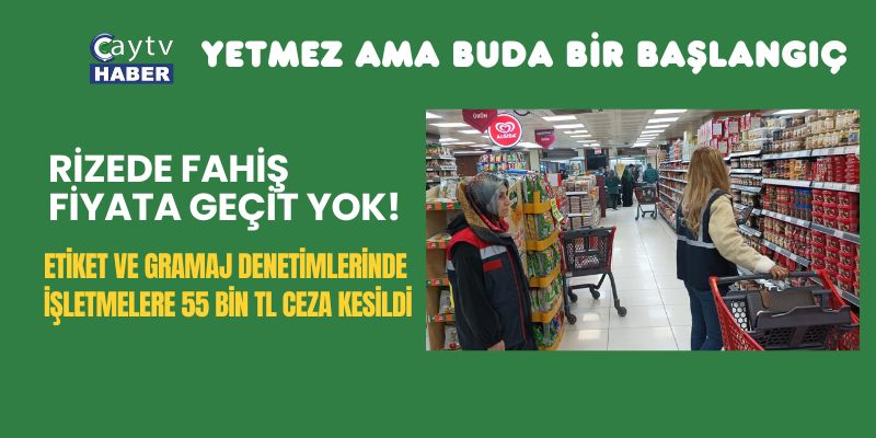 Rizede Fahiş Fiyata Geçit Yok!