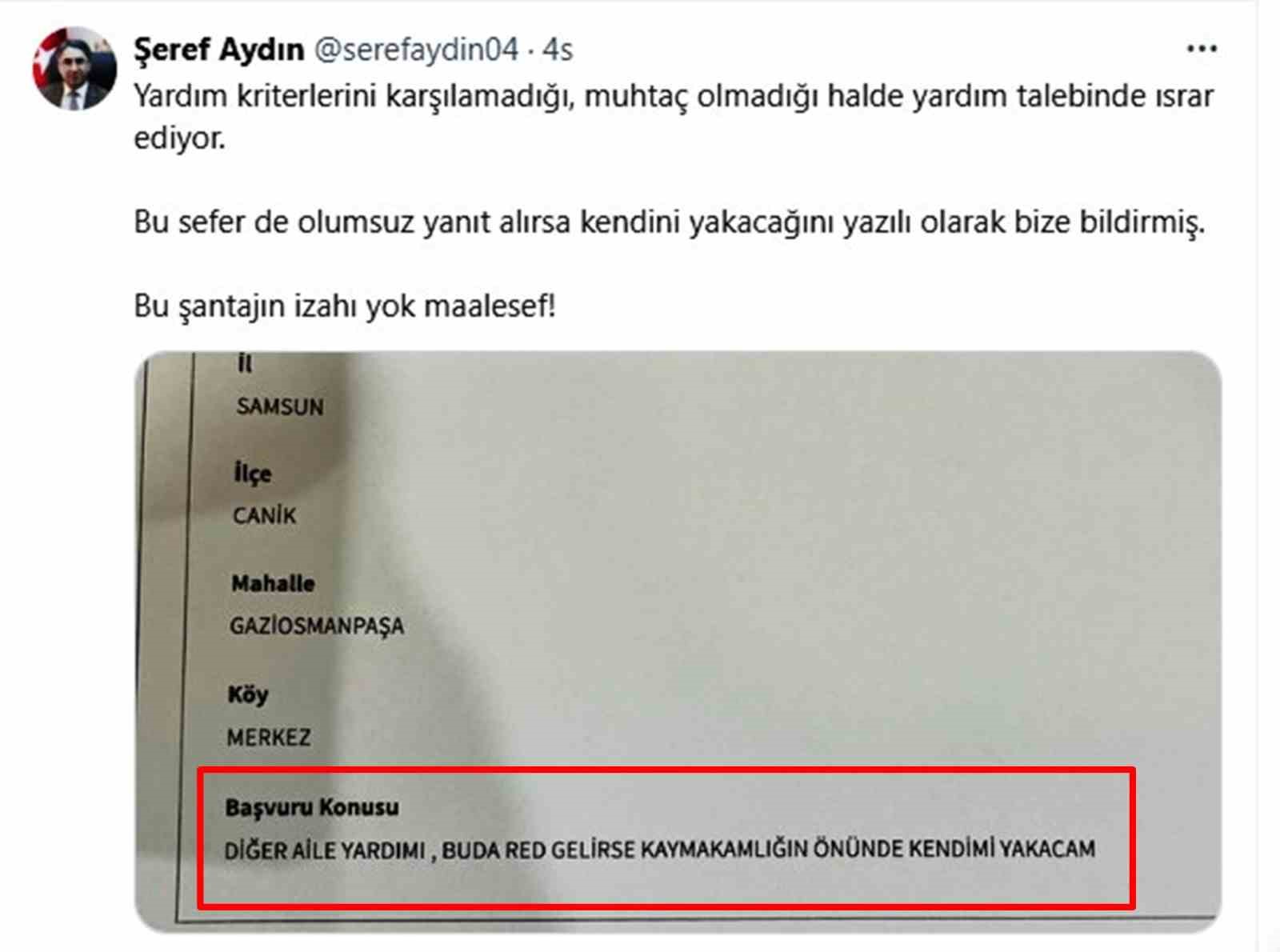 Samsun'da Kaymakam Aydın: "bu Şantajın İzahı Yok"