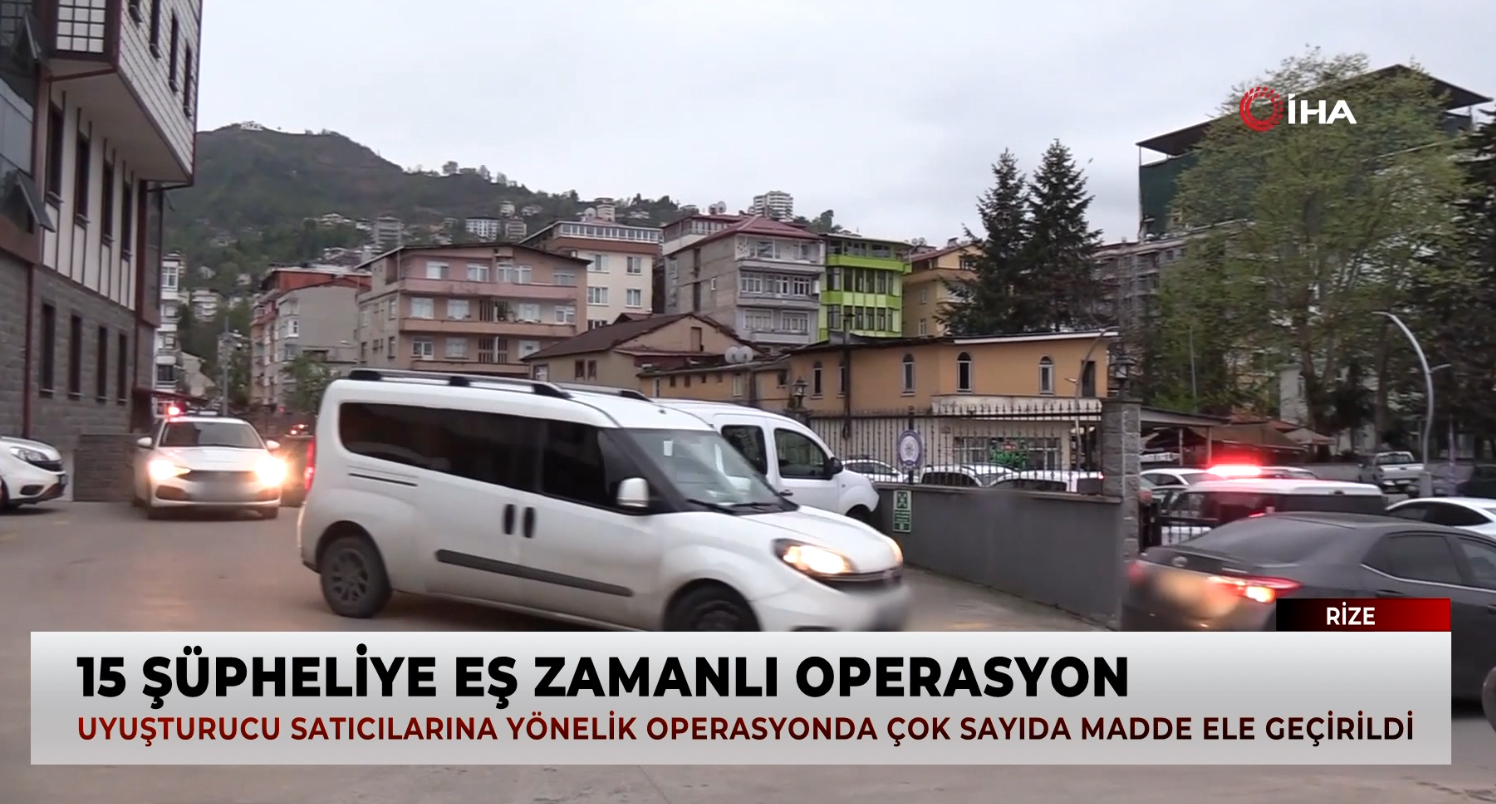 RİZE'DE UYUŞTURUCU OPERASYONU: 5 TUTUKLAMA