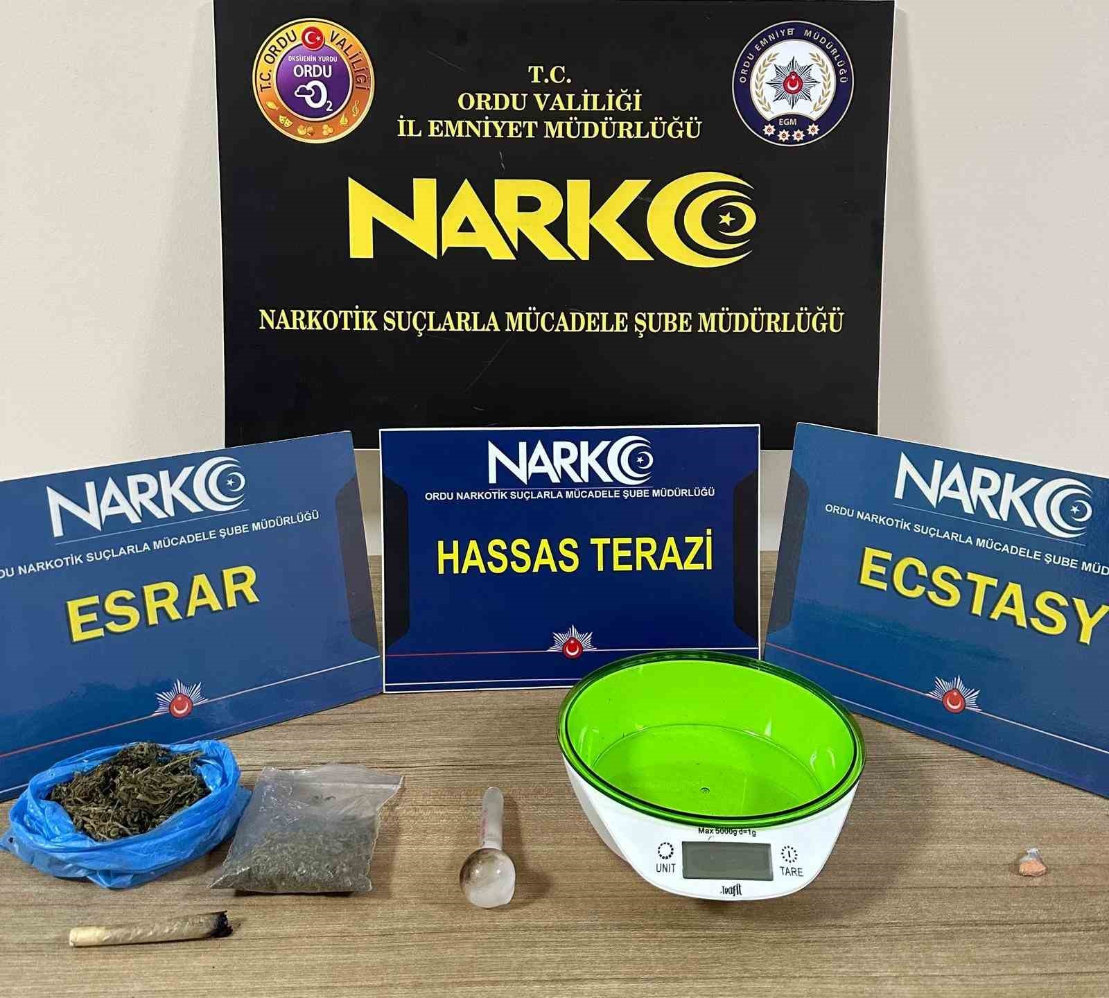 Ordu’da Uyuşturucu Operasyonlarında 1 Tutuklama