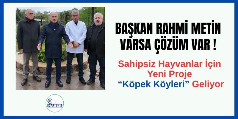 Rize Belediye Başkanı Metin'den Sahipsiz Hayvanlar İçin Yeni Proje: “Köpek Köyleri” Geliyor