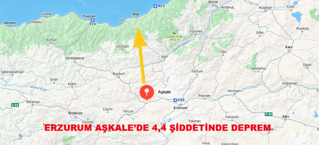 Aşkale’de 4.4 Büyüklüğünde Deprem Paniğe Neden Oldu