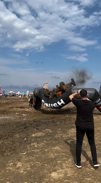 Of'ta Finish Çizgisini Takla Atarak Geçtiler
