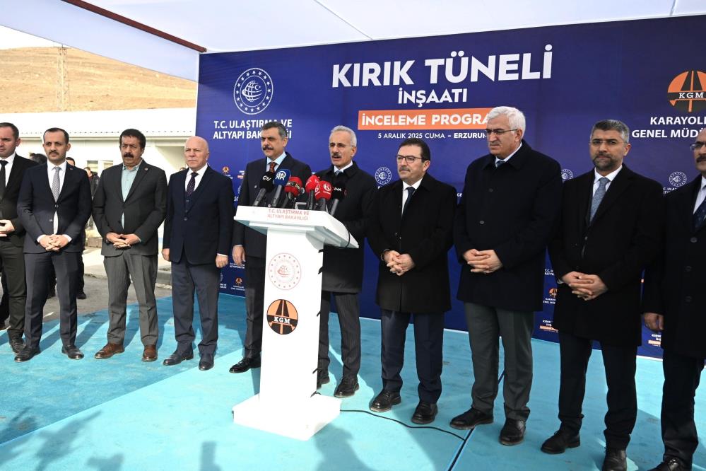 Ulaştırma Bakanı Uraloğlu: “Kırık Tüneli Tamamlandığında Rize–Erzurum Yolu 52 Kilometre Kısalacak”