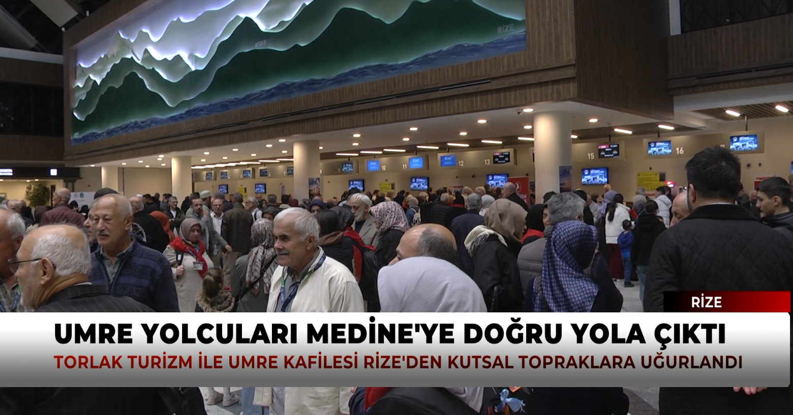 Rize’den Umre Yolcuları Medine’ye Uğurlandı