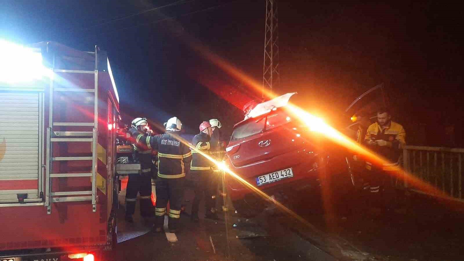 Rize’de feci kaza: 1 ölü, 1 ağır yaralı