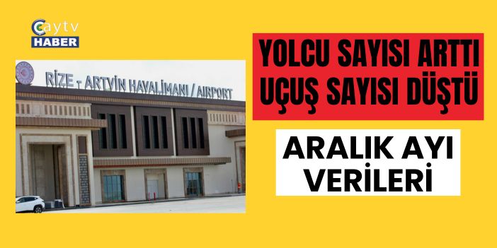 Rize-Artvin Havalimanı’nda Aralık Ayı Yolcu Sayısı Arttı