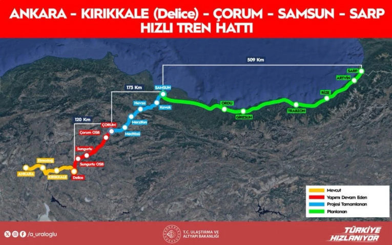 Bakan Uraloğlu: Trabzon-Ankara Arası Hızlı Trenle 4,5 Saate Düşecek
