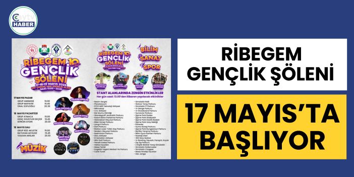 RİBEGEM Gençlik Şöleni 17 Mayıs’ta Başlıyor