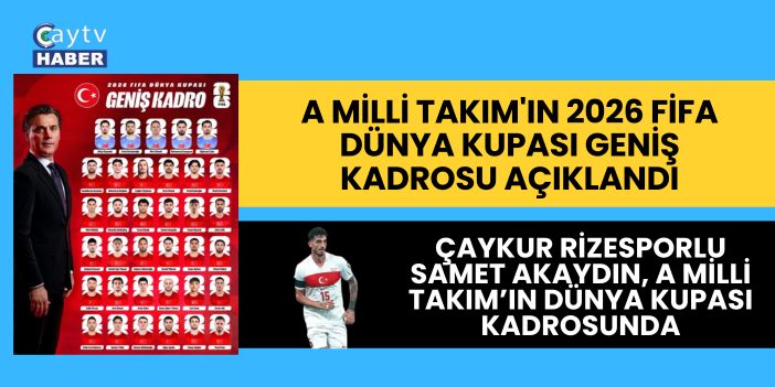 Çaykur Rizesporlu Samet Akaydın, A Milli Takım’ın Dünya Kupası Kadrosunda
