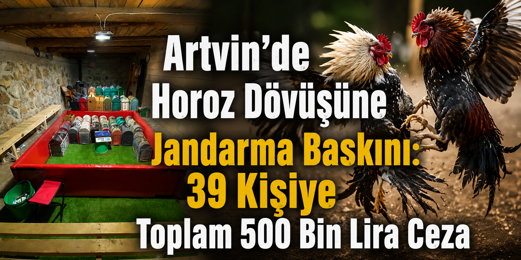 Yusufeli’nde Horoz Dövüşü Operasyonu: 39 Kişiye Yarım Milyon Lirayı Aşan Ceza