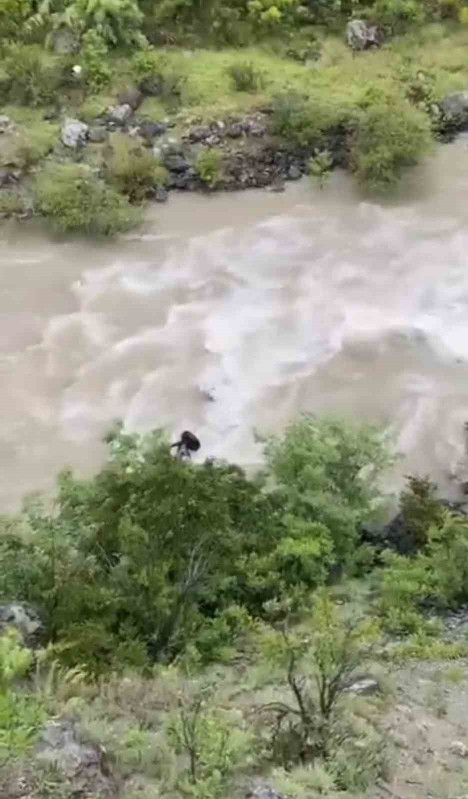 Artvin’de Bir Otomobil Çoruh Nehri’ne Düştü; Baba İle Oğlu Aranıyor