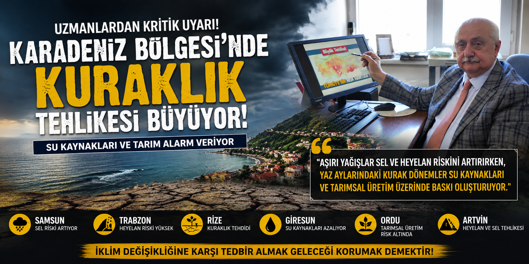 Karadeniz'e Kuraklık Uyarısı: Uzman İsimden Rize ve Bölge İlleri İçin Kritik Açıklama