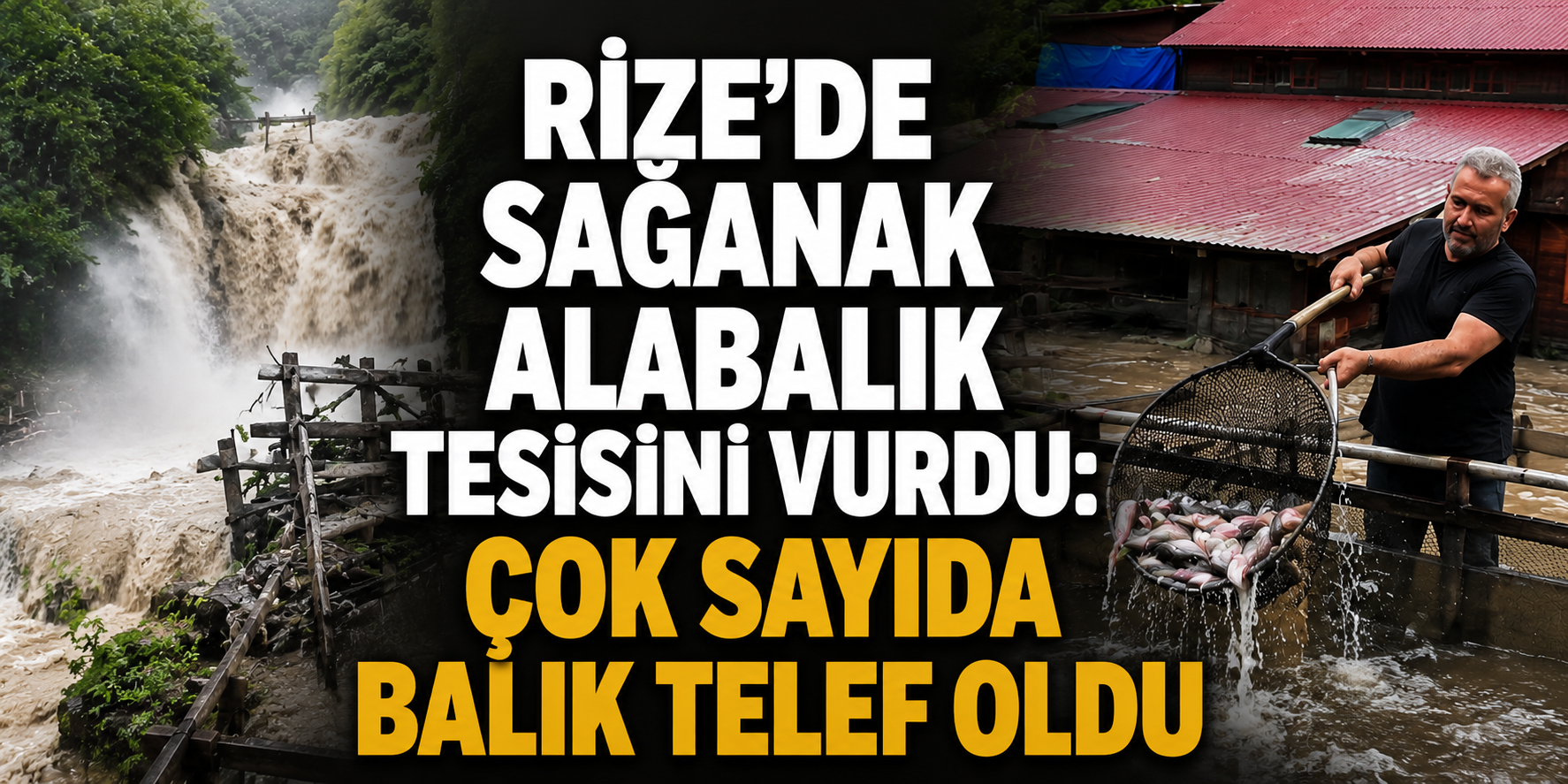 Rize'de Sağanak Alabalık Tesisini Vurdu: Çok Sayıda Balık Telef Oldu