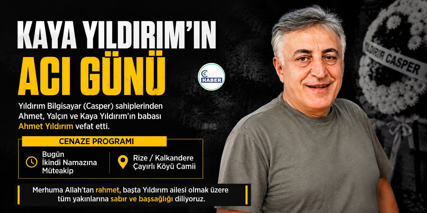 Kaya Yıldırım’ın Acı Günü: Babası Ahmet Yıldırım Son Yolculuğuna Uğurlanıyor