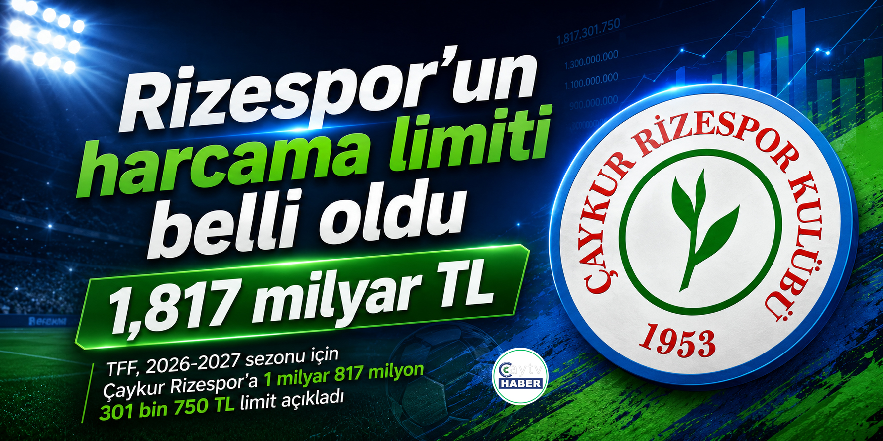 Çaykur Rizespor’un yeni sezon harcama limiti belli oldu