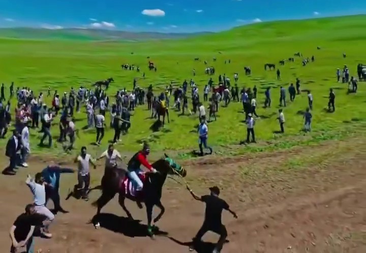 Erzurum'da Asırlık At Yarışında Tepki Toplayan Anlar