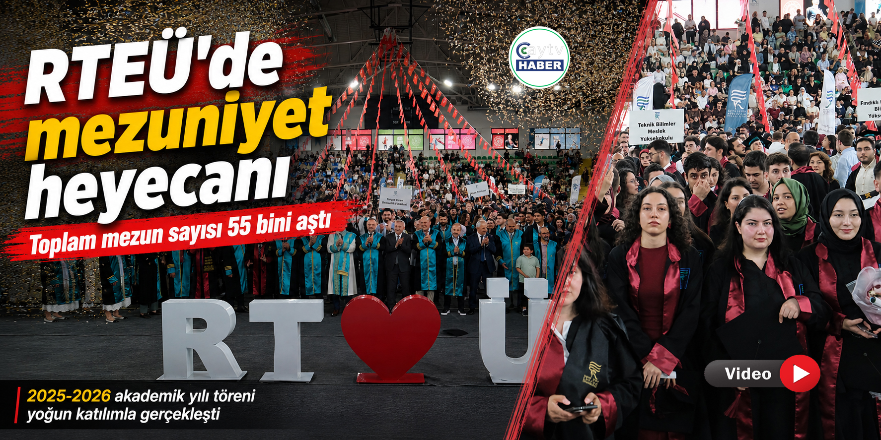 Recep Tayyip Erdoğan Üniversitesi’nde 2026 Yılı Mezuniyet Heyecanı Yaşandı